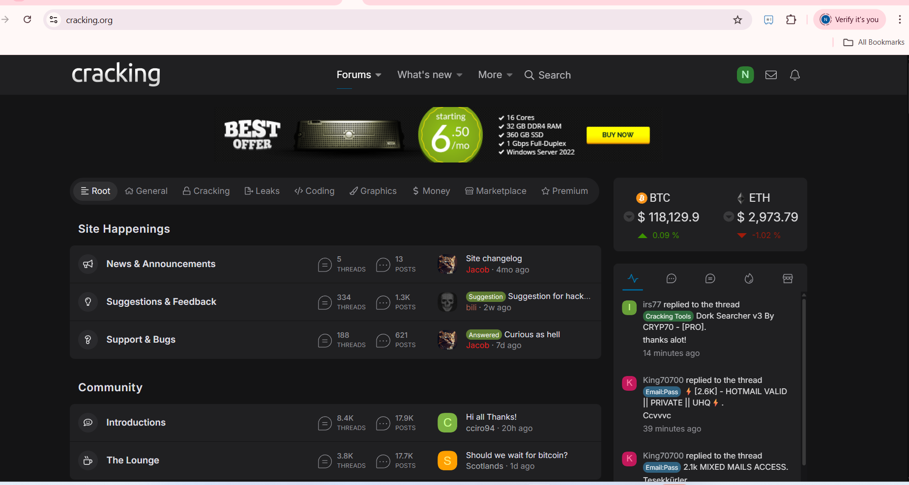 Cracking Forums