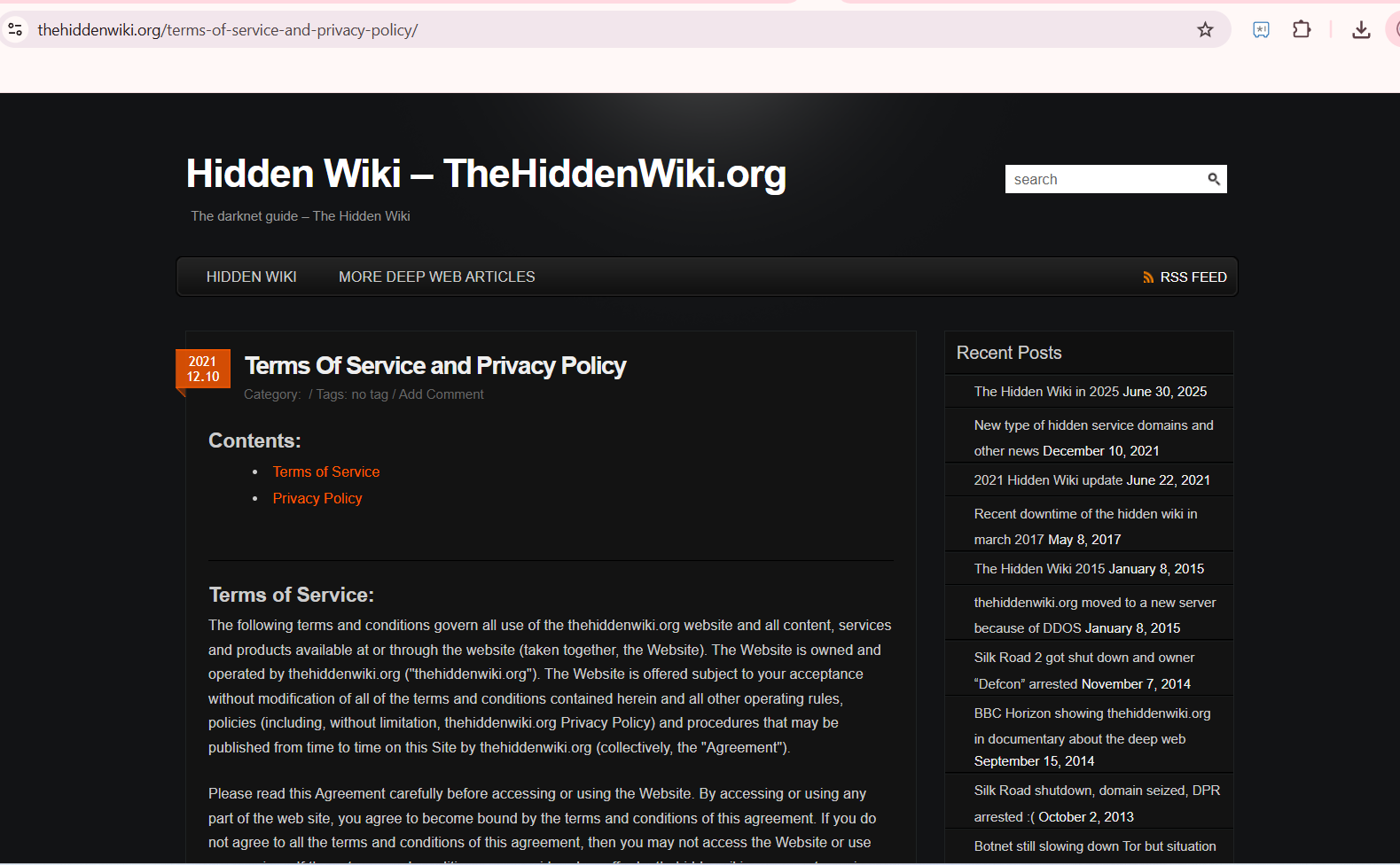 Hidden wiki